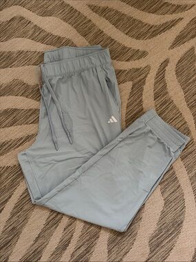 Women’s adidas Light Blue Athletic Joggers with Drawstring
